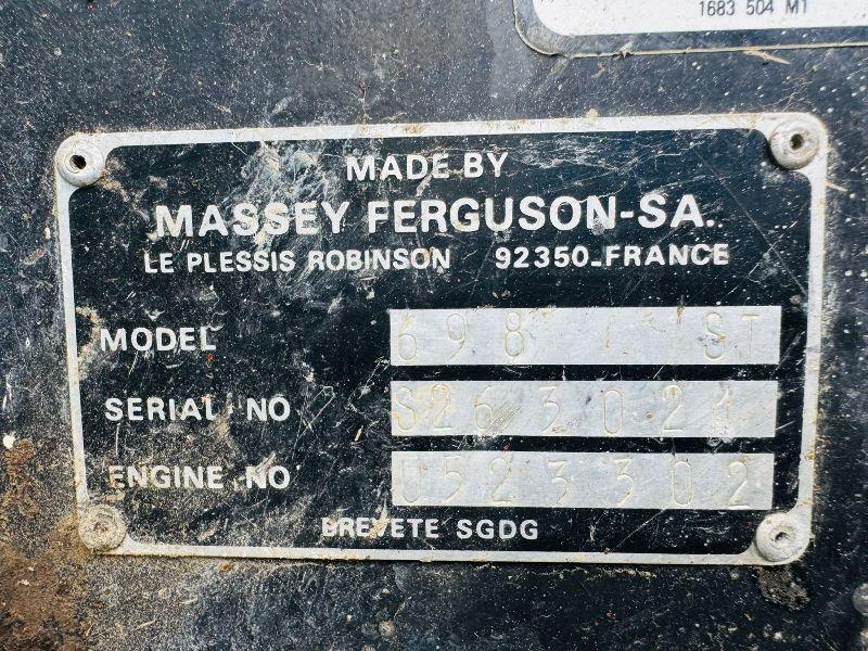 MASSEY FERGUSON 698*C/W FRONT LOADER AND MUCKFORK*VIDEO*