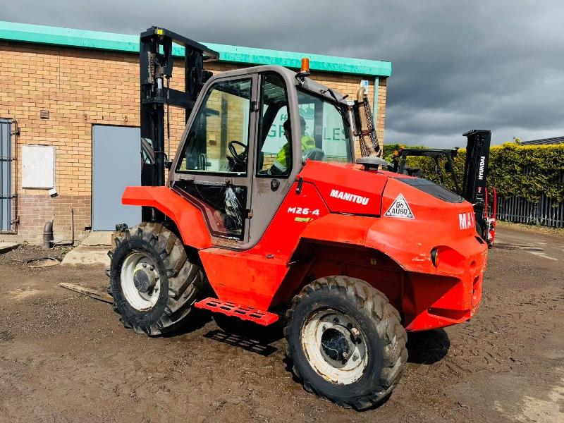 MANITOU M26-4 ROUGH TERRAIN FORKLIFT*YEAR 2018*C/W PALLET TINES*VIDEO*