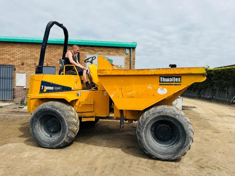 THWAITES 7 TONNE STRAIGHT TIP DUMPER*C/W PERKINS ENGINE*VIDEO*