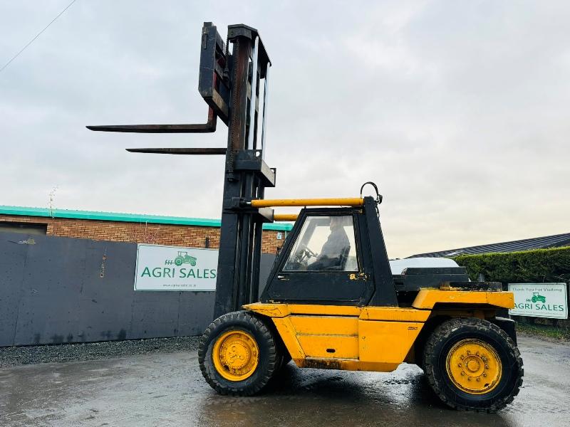DCH DOH 12 TONNE 2 STAGE MAST LIFT *C/W 8FT TINES*VIDEO*