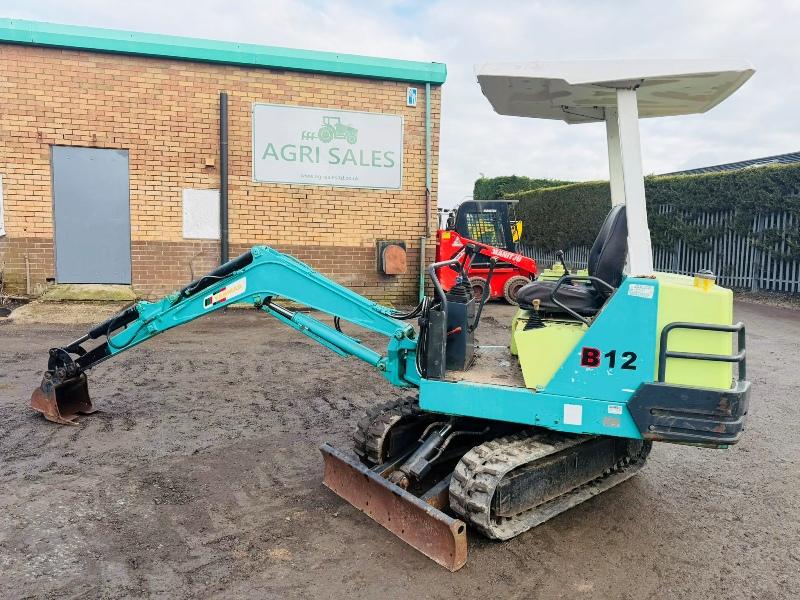 YANMAR B12 RUBBER TRACKED MINI EXCAVATOR*C/W BUCKET*VIDEO*
