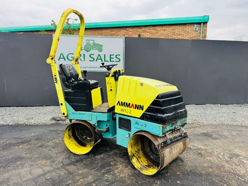 AMMANN AV12-2 VIBRATING DOUBLE DRUM ROLLER*C/W ROLL BAR*VIDEO*