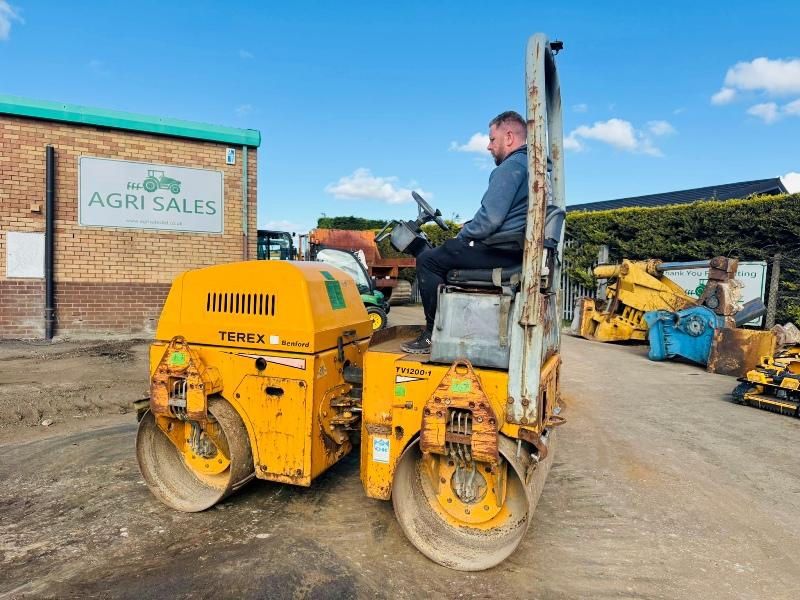 TEREX BENFORD TV1200D DOUBLE DRUM ROLLER*C/W VIBRATE*VIDEO*