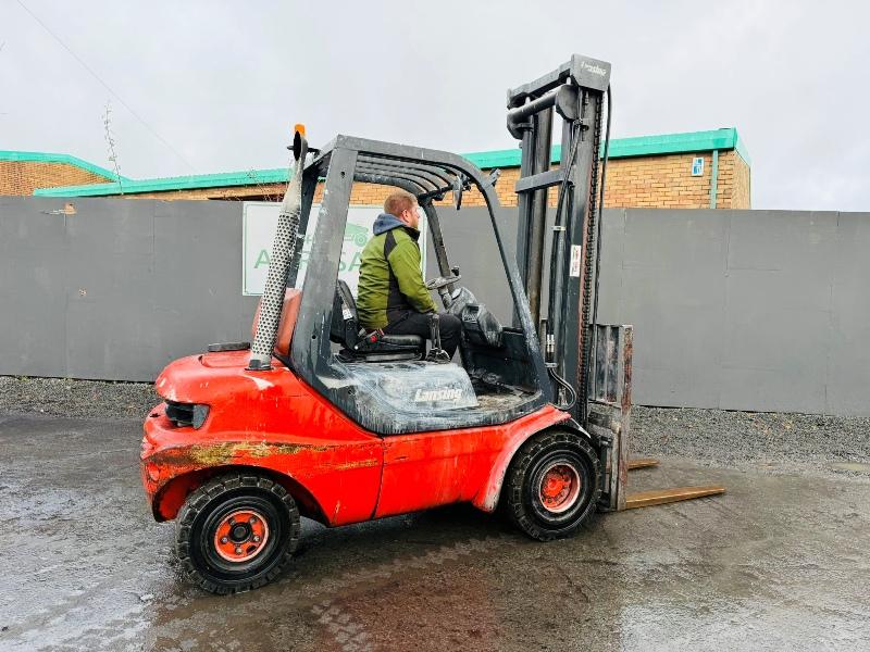 LINDE H30D-03 FORKLIFT*C/W PERKINS ENGINE*VIDEO*