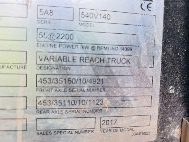 JCB 540-140 HI VIZ 4WD TELEHANDLER *YEAR 2017, 14 METER REACH* C/W TINES *VIDEO* 