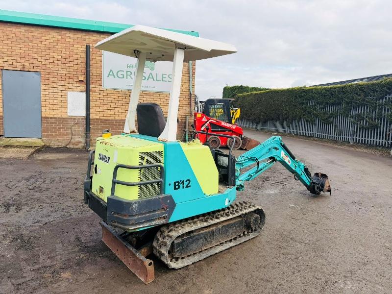YANMAR B12 RUBBER TRACKED MINI EXCAVATOR*C/W BUCKET*VIDEO*