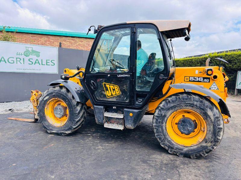 JCB 536-60 AGRI SUPER TELEHANDLER*C/W JOYSTICK CONTROL*YEAR 2012*VIDEO*