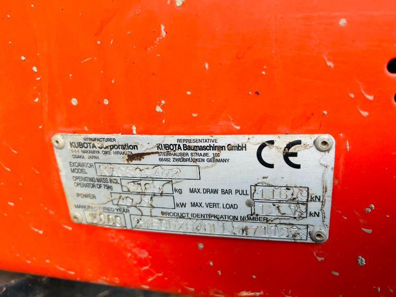KUBOTA KX080-4A2 *YEAR 2020, 3022 HOURS* EXCAVATOR* C/W BUCKETS *VIDEO*
