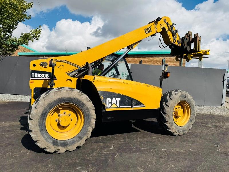 CAT TH330B TURBO TELEHANDLER*C/W EURO ADAPTION PLATE*VIDEO*