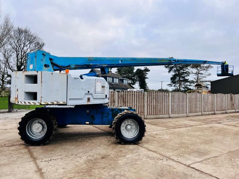 GENIE S85 AIREL PLATFORM * 85 FT WORKING HEIGHT * C/W HYDRAULIC PUSH OUT AXLES *VIDEO*