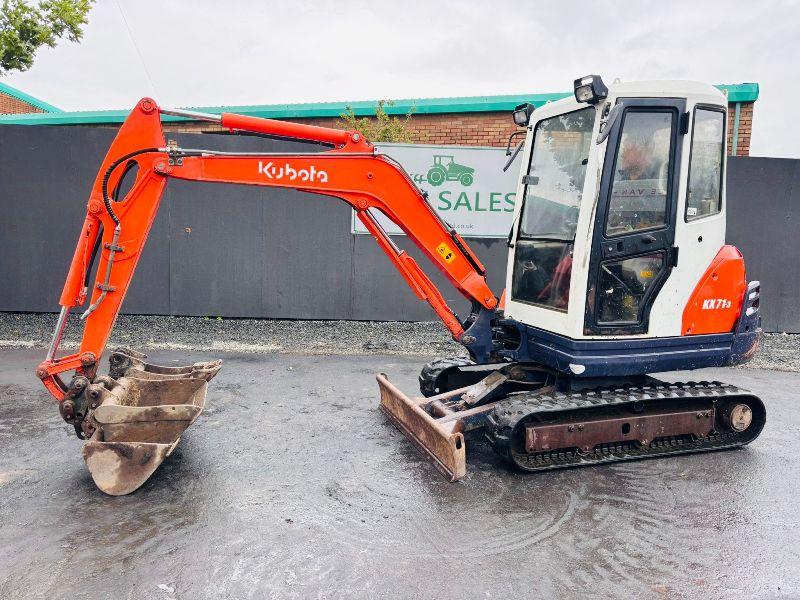 KUBOTA KX71-3 EXCAVATOR* C/W SELECTION OF BUCKETS*VIDEO*