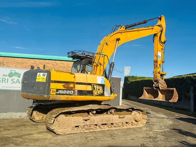 JCB JS220 LC TRACKED EXCAVATOR*C/W BUCKET*YEAR 2010*VIDEO*