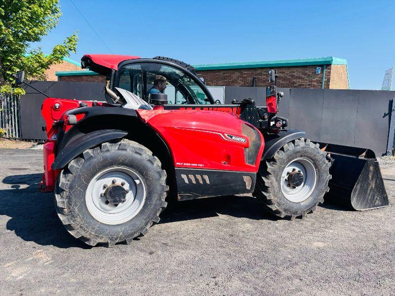 MANITOU MLT635-130 TURBO PS TELEHANDLER JOYSTICK CONTROLS*C/W BUCKET*VIDEO*