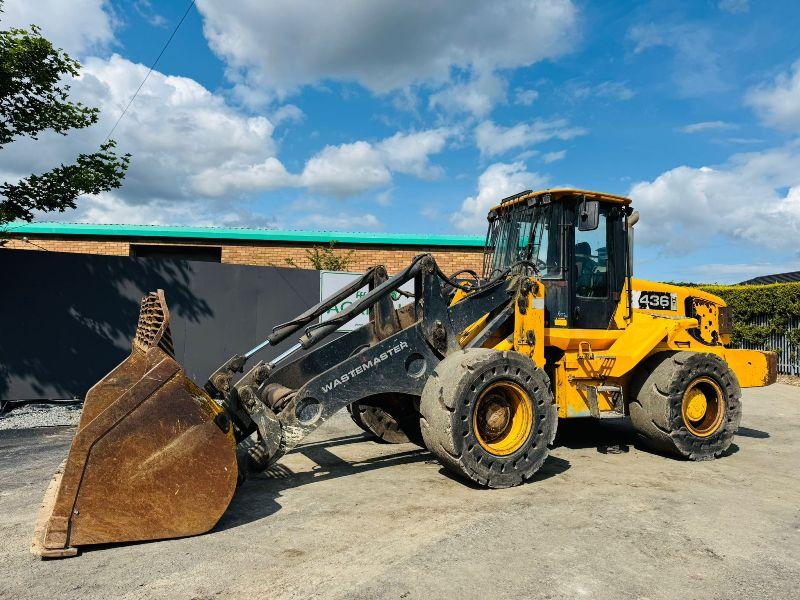 JCB 436 WASTEMASTER *C/W BUCKET* SOLID TYRES*VIDEO*