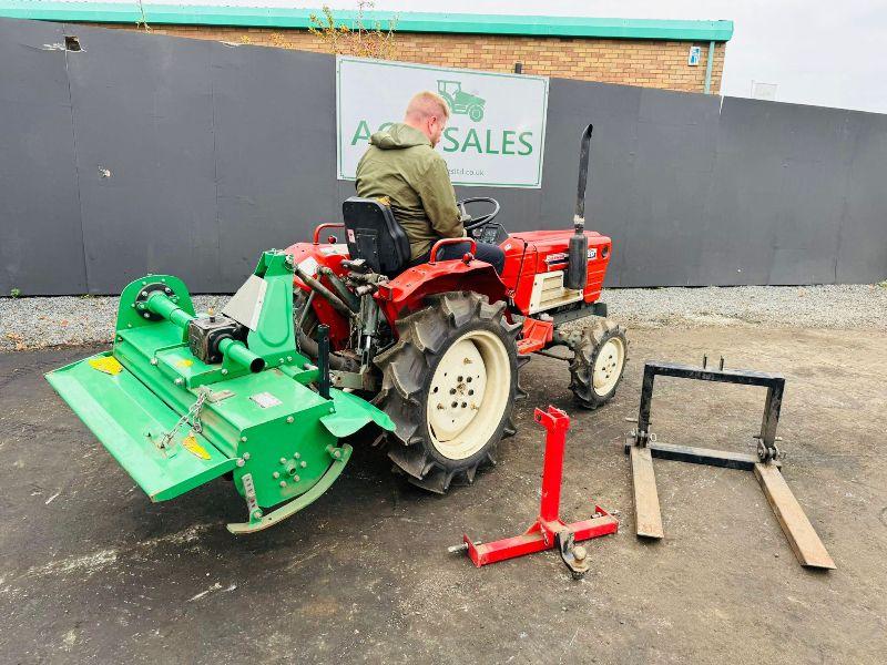 YANMAR YM1702D COMPACT TRACTOR*C/W ROTOVATOR*VIDEO*