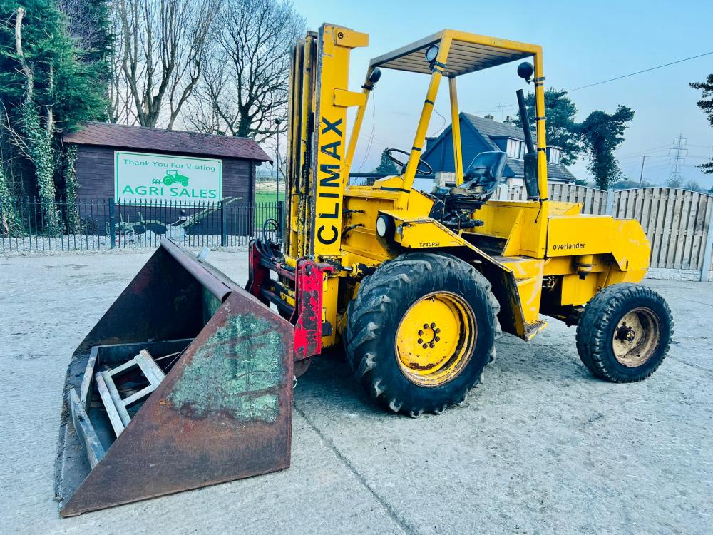COVENTRY CLIMAX ROUGH TERRIAN DIESEL FORK LIFT C/W PALLET TINES 