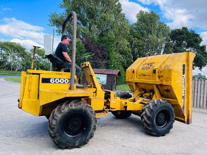 THWAITES ALLDRIVE 6000 4WD DUMPER C/W ROLE BAR & PERKINS ENGINE *VIDEO*