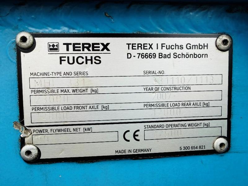 TEREX FUCHS MHL 331 HRC SCRAP HANDLER*C/W SCRAP GRAB*VIDEO*