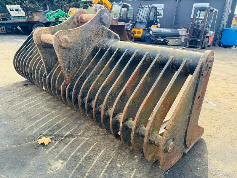 RAKE BUCKET TO SUIT 22 TONNE EXCAVATOR*80MM PIN*VIDEO*