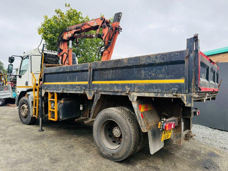 DAF LF55.220 4X2 TIPPER LORRY *C/W TEREX TLC 92.2 CRANE*VIDEO*