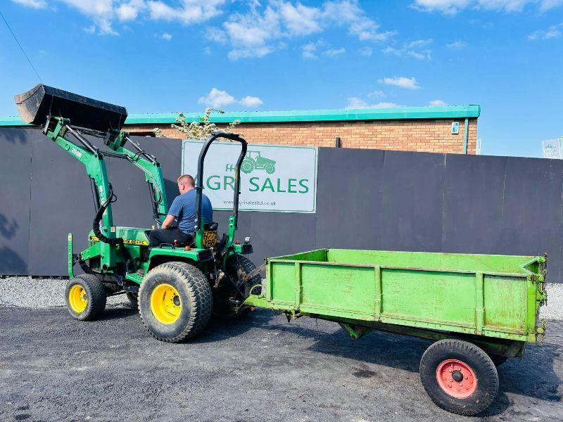 LEWIS 25QH FRONT LOADER TRACTOR*C/W TRAILER AND BUCKET*VIDEO*