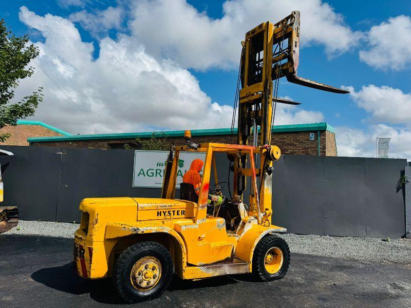 HYSTER CONTAINER SPEC FORKLIFT*C/W FORK POSITIONER AND SIDESHIFT*VIDEO*