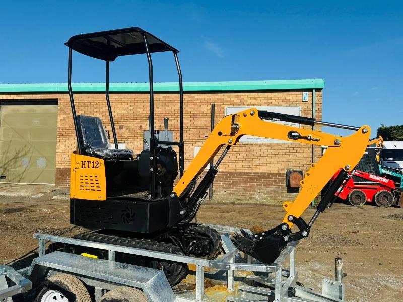 *NEW*JPC HT12 EXCAVATOR*CHOICE OF 2*C/W TWIN AXLE TRAILER*VIDEO*