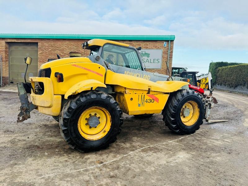 NEW HOLLAND LM430 TELEHANDLER*C/W PALLET TINES*VIDEO*