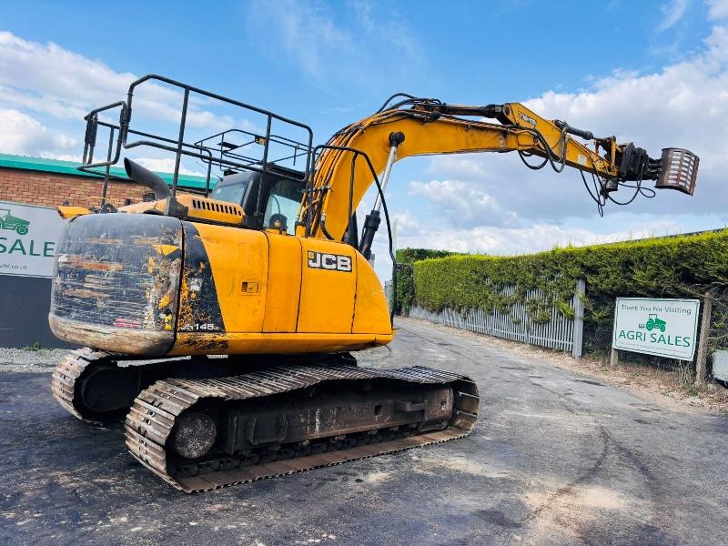 JCB JS 145LC EXCAVATOR*C/W SELECTOR GRAB*YEAR 2014*VIDEO*