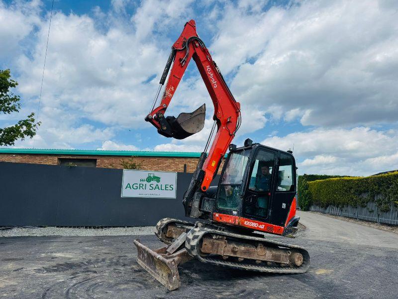 KUBOTA KX080-4A EXCAVATOR *C/W BUCKET* YEAR 2018*VIDEO*