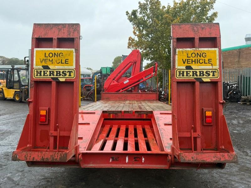 HERBST 19 TONNE TWIN AXLE TRAILER*C/W BONFIGLIOLI P10200 CRANE*VIDEO*