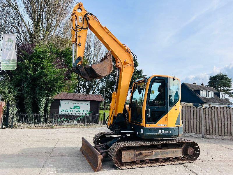 HYUNDIA ROBEX 80CR-9 EXCAVATOR *YEAR 2011, 4771 HOURS* C/W QUICK HITCH *VIDEO*
