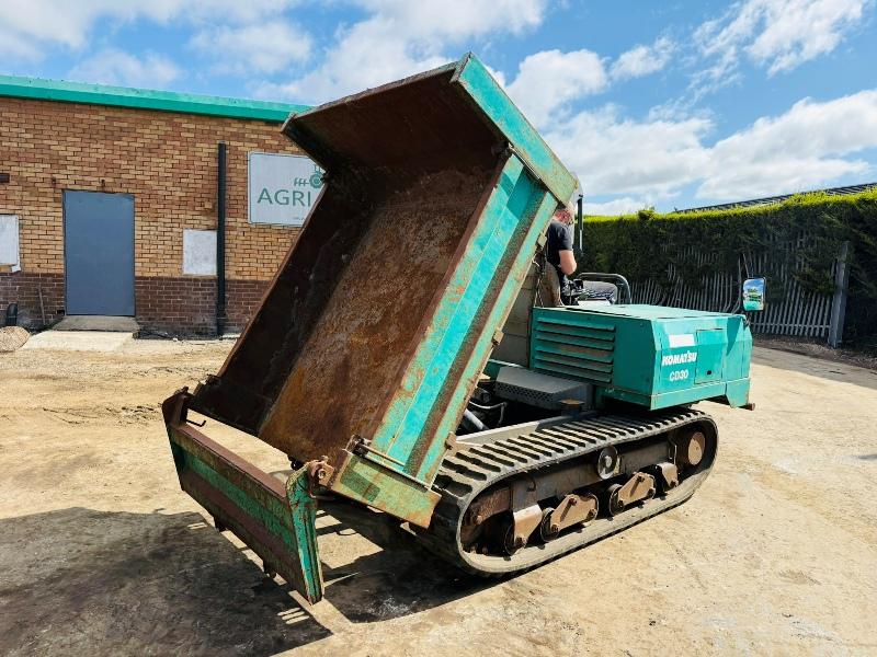 KOMATSU CD30-1 TRACKED DUMPER*C/W RUBBER TRACKS*VIDEO*