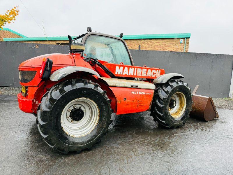 MANITOU MLT 526T TELEHANDLER*C/W BUCKET AND TINES*VIDEO*