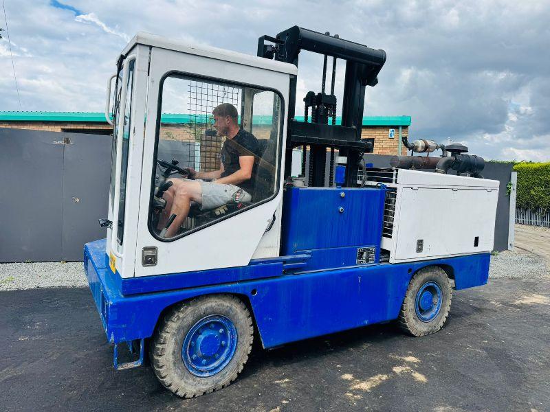 FANTUZZI SF.50XX SIDELOADER FORKLIFT*C/W PALLET TINES*VIDEO*