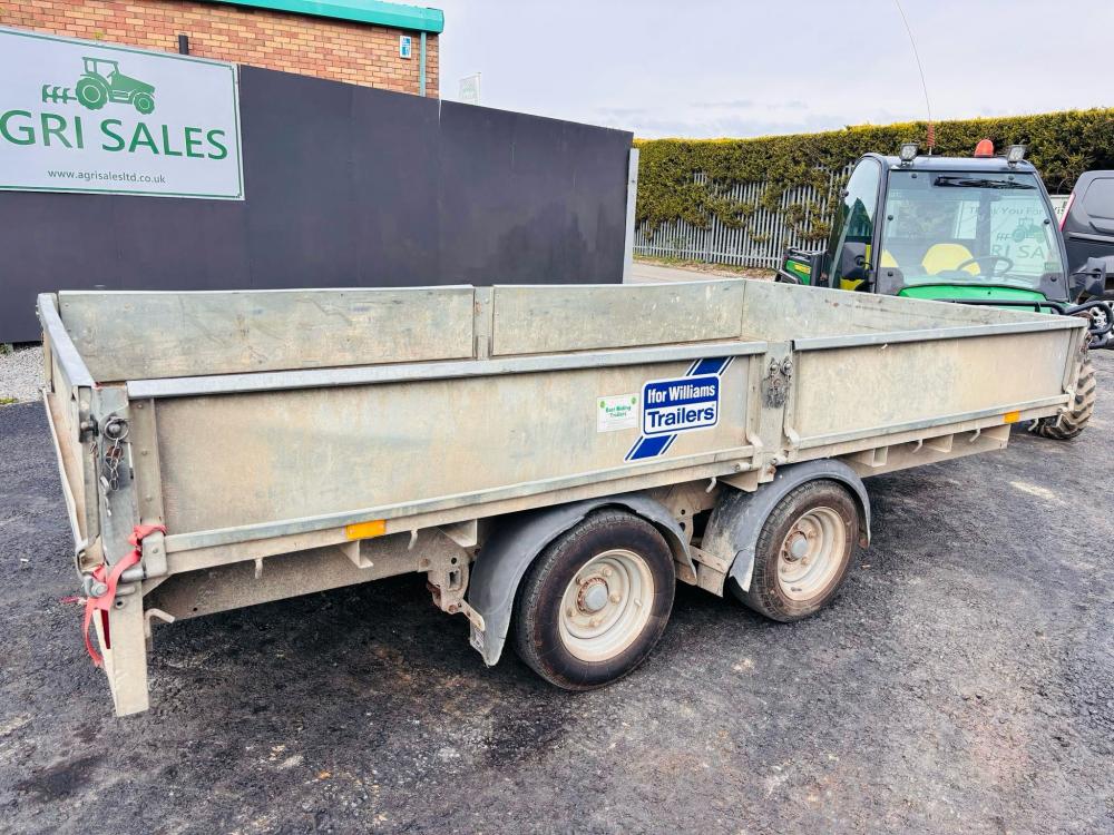 IFOR WILLIAMS 14FT 6 TWIN AXLE TRAILER *C/W SIDES AND RAMPS*YEAR 2020*VIDEO*