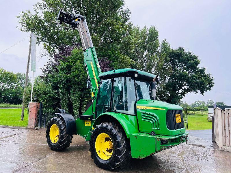 JOHN DEER 3800 4WD TELEHANDLER C/W PIN & CONE HEAD STOCK & TINES *VIDEO*