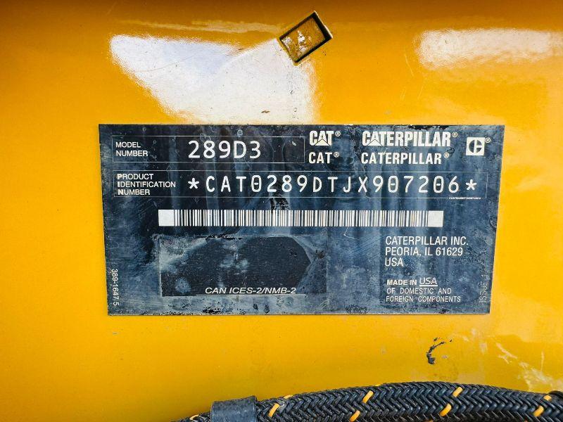 CATERPILLAR 289D3 TRACKED SKIDSTEER*C/W BUCKET*YEAR 2021*VIDEO*