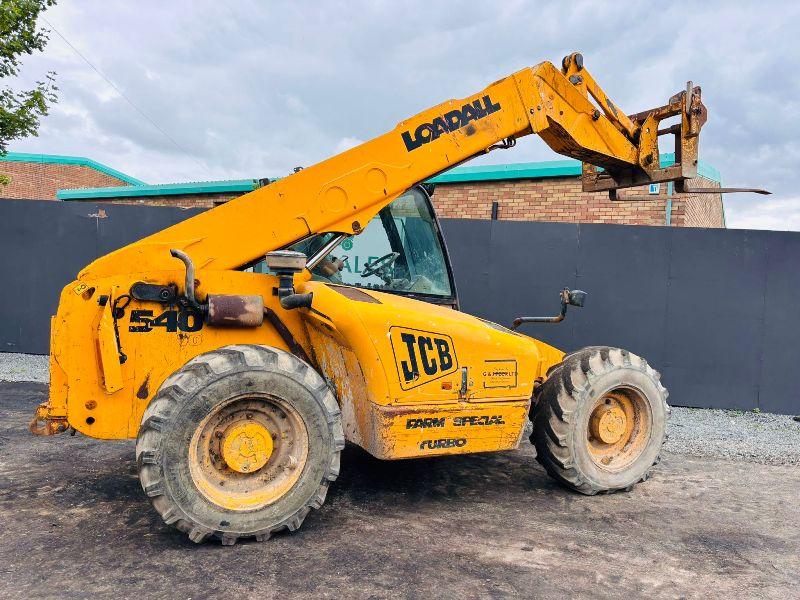 JCB 540-70 TELEHANDLER*C/W PALLET TINES*AG SPEC*VIDEO*