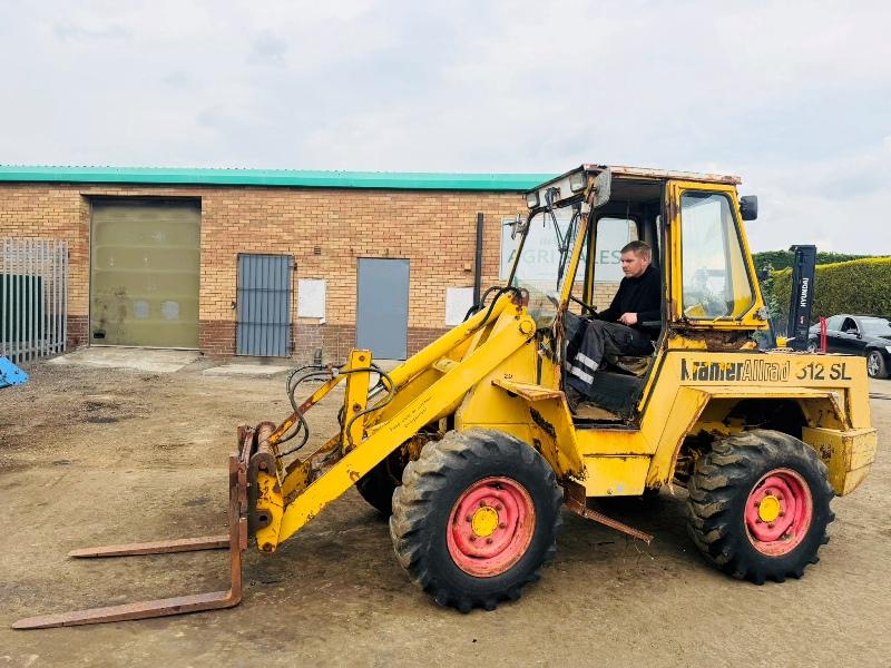 KRAMER 312 SL LOADER*C/W PALLET TINES*VIDEO*