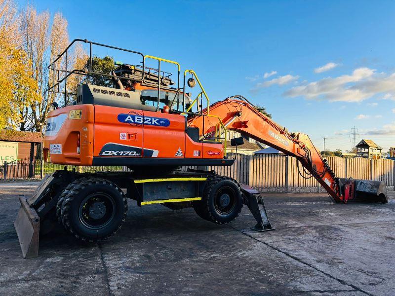 DOOSAN DX170W 4WD WHEELED EXCAVATOR *YEAR 2016* C/W HYDRAULIC TILITING QH *VIDEO*