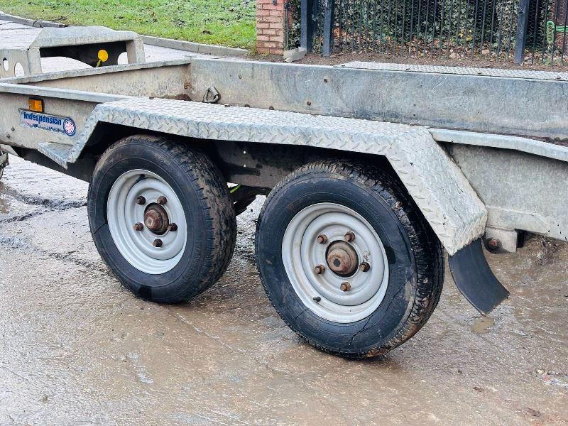 INDESPENSION TWIN AXLE PLANT TRAILER C/W LOADING RAMP 