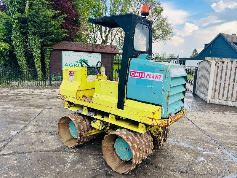 RAMMAX 2900-HF DOUBLE DRUM TRENCH ROLLER C/W KUBOTA ENGINE *VIDEO*