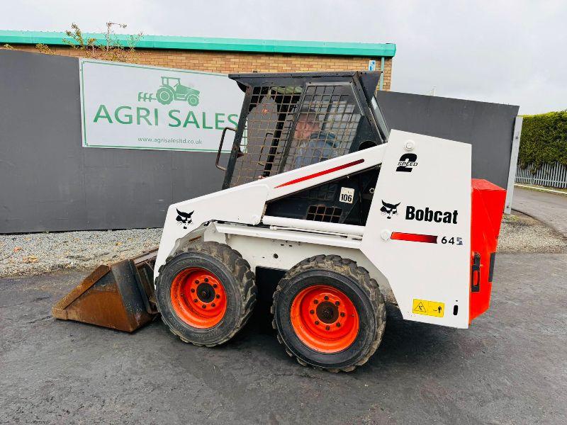 BOBCAT 645 WHEELED SKIDSTEER*C/W BUCKET*3835 HOURS*VIDEO*