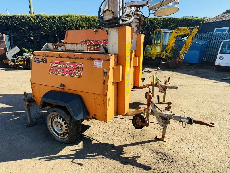 ARC GEN LIGHTING TOWERS*CHOICE OF 2*C/W KUBOTA ENGINE*VIDEO*