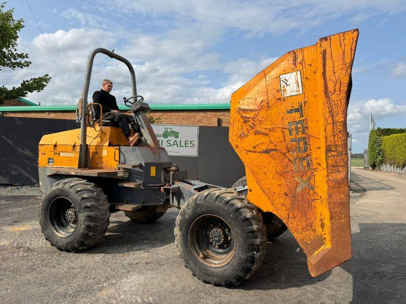 TEREX PT9000 9 TONNE STRAIGHT TIP DUMPER*C/W ROLL BAR*VIDEO*