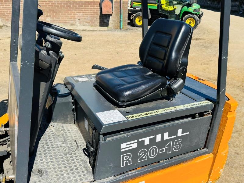 STILL R20-15 ELECTRIC FORKLIFT*C/W TINE EXTENSIONS*VIDEO*
