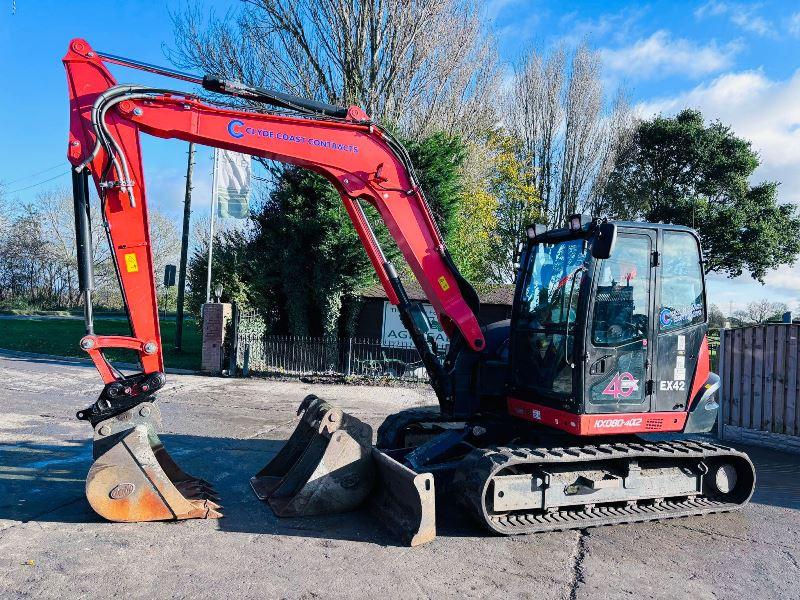 KUBOTA KX080-4A2 EXCAVATOR *YEAR 2020, 3137 READING* C/W 3 X BUCKETS *VIDEO*