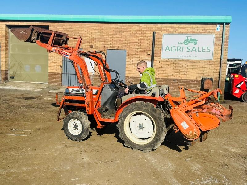 KUBOTA GB20 4WD COMPACT TRACTOR*C/W FRONT LOADER & ROTOVATOR*