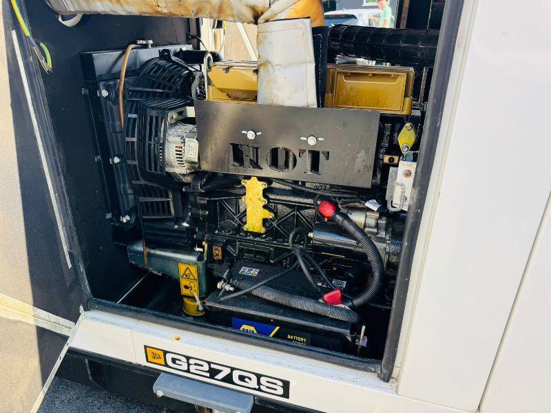 JCB G27QS GENERATOR 24KVA ON A SKID*YEAR 2022*VIDEO*